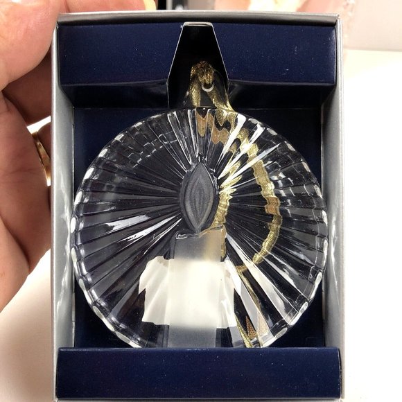 Christmas Ornament Lot of 4 Mikasa Crystal Candle,2 Angels &Swarovski 2014 Frame - Picture 5 of 10